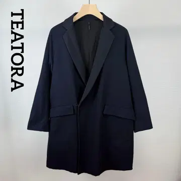 TEATORA 테아토라 다큐먼트 체스터 코트 울 블랙