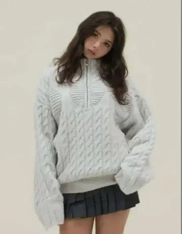 새상품 ANDMARY Heart loose knit gray