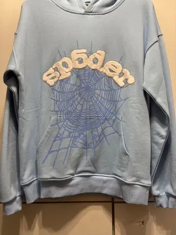 sp5der 라이트 블루 후드티 S 사이즈