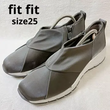 [ 새상품급 ] fitfit 크로스 인스텝 스니커즈 25.0 실버 지퍼