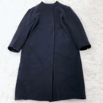 매킨토시 철학 울 노카라 코트 네이비