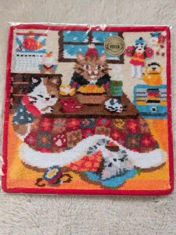 새상품 FEILER 페이러 마타리 코타츠 고양이 손수건 라브러리 설날