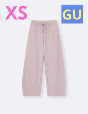 메루카리 시 한정 가격 새상품 GU 맨투맨 배럴 레그 팬츠 XS 핑크