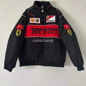 레어 Ferrari F1 나일론 자켓 블랙 M