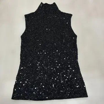 스페치오 하이넥 슬리브리스 총 스팽글 40 모헤어 30%