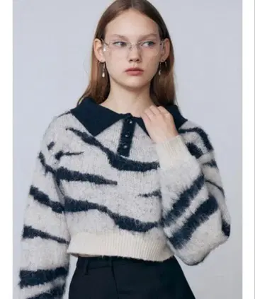 EMODA 니트 제브라 컬러