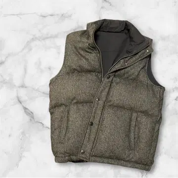 그레이 계열 다운 베스트 퀼팅 베스트 리버서블