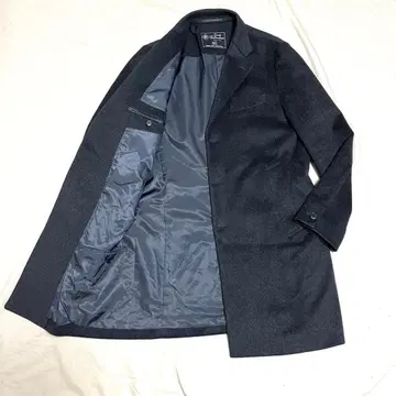 [ 새상품급 ] 에디피스 롱 체스터 코트 캐시미어 다크 그레이 L