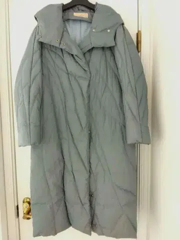 [ 새상품 ] 블루 그레이 다운 코트 한랭지 다운 자켓