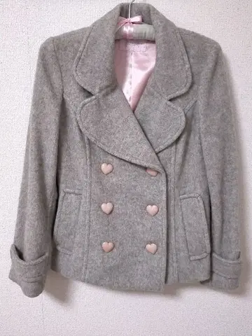 MILK 하트 P코트 그레이