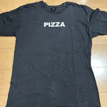 PIZZA T셔츠 LARGE 블랙