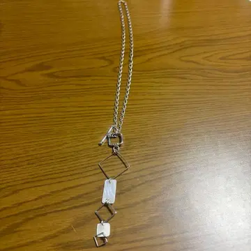 기하학 실버 목걸이