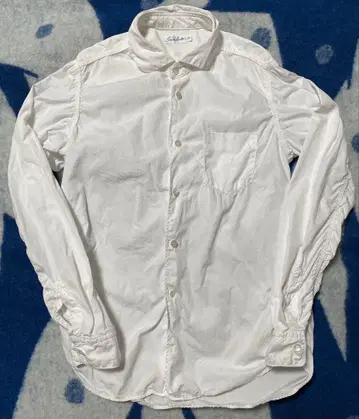 산리미트 3도 바늘 안쪽 사용 와이드 스프레드 칼라 셔츠 사이즈 S