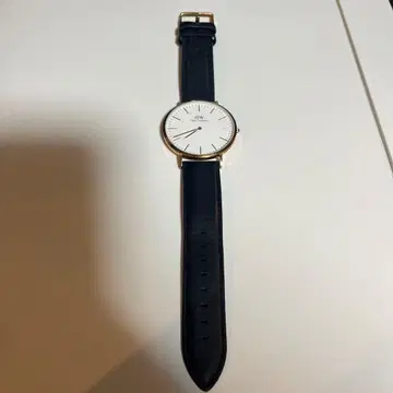 DW 아날로그 손목시계 화이트/골드