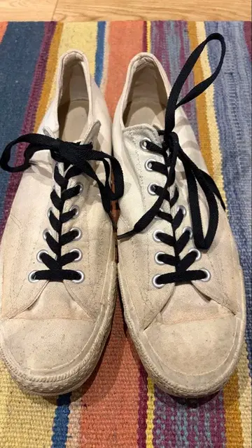 70년대 빈티지 캔버스 스니커즈 올스타풍 밀리터리 덧댐 천