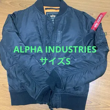 새상품급 ALPHA INDUSTRIES MA-1 자켓 블랙 SMALL