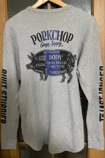 PORKCHOP 긴팔 티셔츠 그레이 L