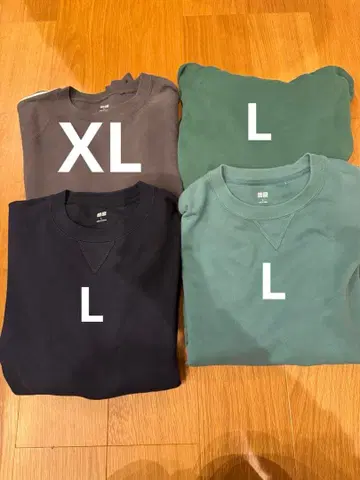 [ 묶음 판매 ] 유니클로 맨투맨 후드티 4세트