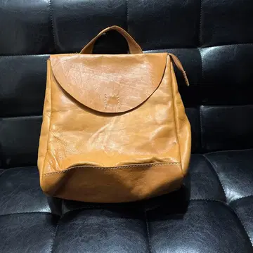 16일까지 가죽제 카멜 럭색 백팩