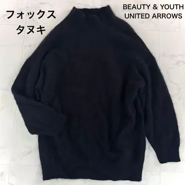 포근한 뷰티&유스 너구리 폭스 하이 모크넥 니트