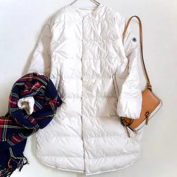 ORCIVAL 오르치발 컬러리스 라이트 다운 코트 화이트