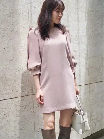 SNIDEL 벌룬 슬리브 미니 원피스 0 사에코 씨 원피스