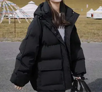 블랙 다운 자켓 M 사이즈