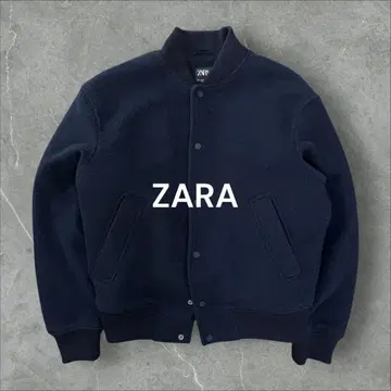 24년 구매 ZARA 봄버 자켓 네이비 울 M