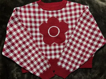 MARY QUANT PUBLUX 체크 무늬 스웨터