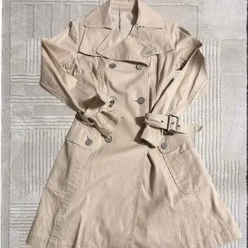 베이지 트렌치코트 더블 버튼 40 사이즈