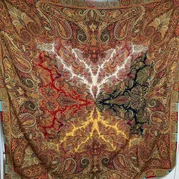 에트로 ETRO 울 페이즐리 무늬 대형 스톨 스카프