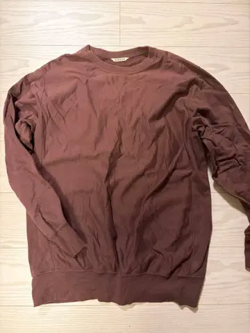 AURALEE SUPER HIGH GAUGE SWEAT RED BROWN
