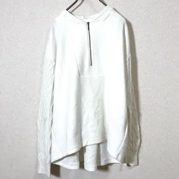 메이슨 그레이 절개 상의 하프 지퍼 루즈핏 화이트 사이즈 2