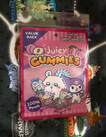 치이카와 x 산리오 지퍼 백 모몽가 쿠로미