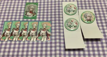 니지산지 산리오 콜라보 사진풍 카드 캔뱃지 무라쿠모 카게츠