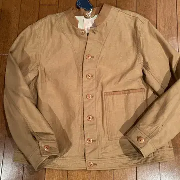 캐주얼 베이지 코튼 자켓