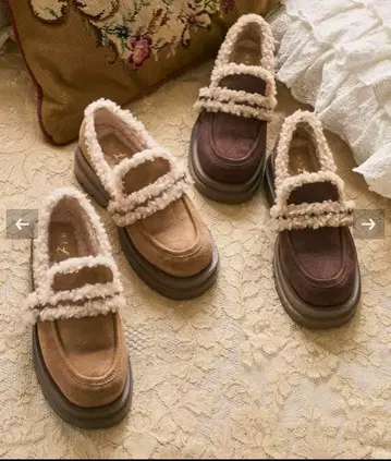 벨트 사용 페이크 무스탕 슈즈 핀트 Fi.n.t