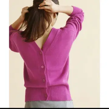 이에나 IENA 2WAY 캐시미어 혼방 천축 가디건 핑크