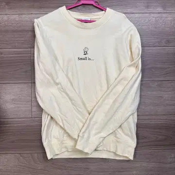 SNOOPY WOODSTOCK NEST 맨투맨 M 크림색