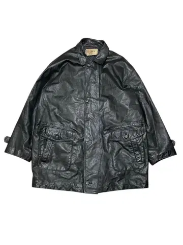 새상품급 ART GLENHILL 블랙 소가죽 가죽 라이더 코트 L 상당