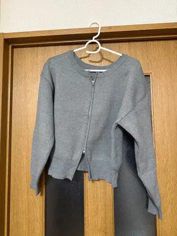 15일 처분 omekashi 맨투맨 느낌 지퍼 가디건