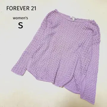 FOREVER 21 라벤더 핑크 시스루 니트 L