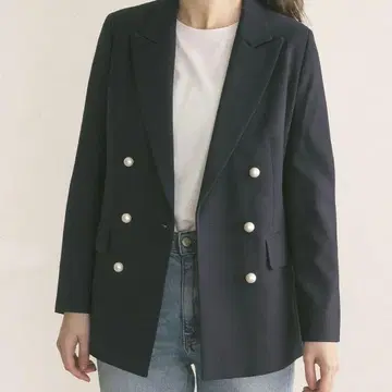 내추럴 꾸뛰르 osono 펄 버튼 테일러 자켓