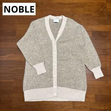 NOBLE 믹스 부클 니트 가디건