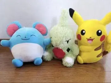 마릴 요기라스 피카츄 포켓몬 봉제 인형 3종 세트