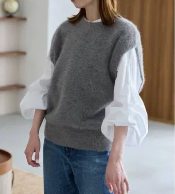 SLOBE IENA 폭스 알파카 베스트 그레이 완판 신상 2025