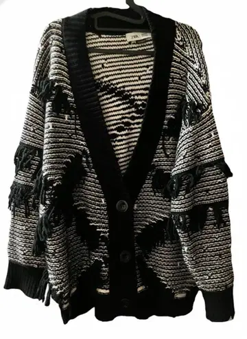 ZARA MAISON SPECIAL 프린지 가디건 M