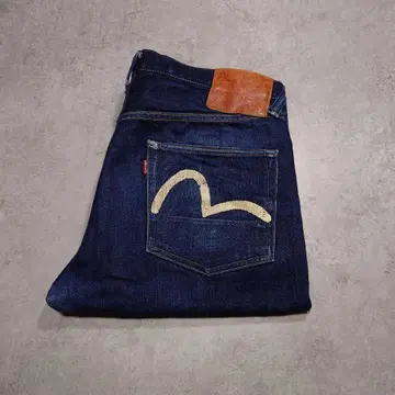 EVISU WAREHOUSE 갈매기 데님 다크 네이비 9002 W34