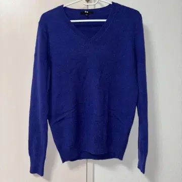 UNIQLO 캐시미어 100% V넥 스웨터 보라색