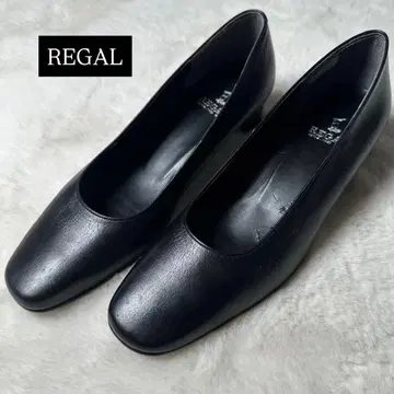 컨디션 최상 리갈 플레인 펌프스 블랙 24 스퀘어토 로우힐